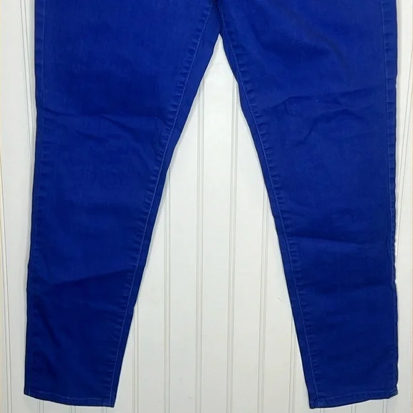 Elle Crop Blue Pants Size 8 - Picture 3 of 11